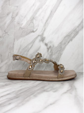 V23381 Flat Gemstone Sandals - Suede Vision (Alma en Pena)